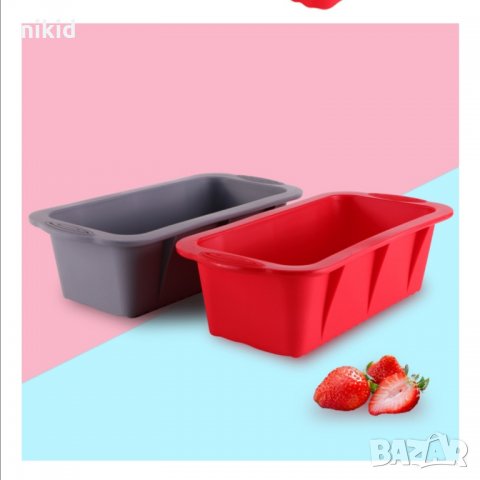 Висока правоъгълна тясна форма силиконов молд за печене на кекс хляб козунак руло десерти и др