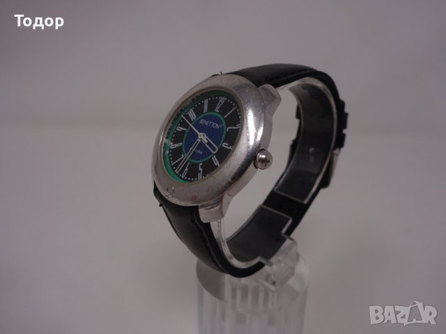 Кварцов часовник BENETON с механизъм BULOVA, 6 камъка, снимка 3 - Дамски - 38340331