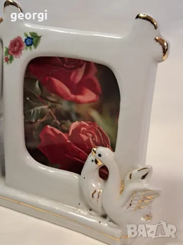 порцеланова рамка за снимка с вазичка 23/3, снимка 3 - Декорация за дома - 49353082