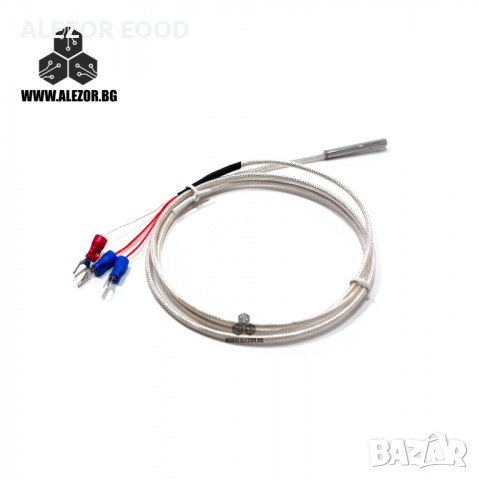 Температурен Сензор, Терморезистор Тип Pt100, -200 0 До 400 °C, 100 Cm, Без Резба, 20200140, снимка 2 - Друга електроника - 30767290