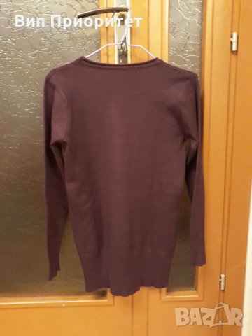 блуза с дълъг ръкав вишнева, снимка 5 - Блузи с дълъг ръкав и пуловери - 34825026