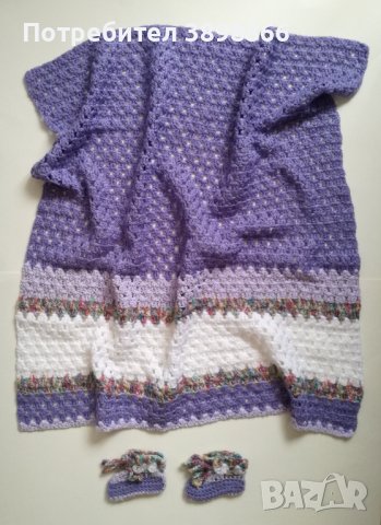 Плетена бебешка пелена, снимка 2 - Спално бельо и завивки - 43939027