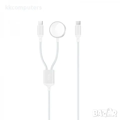 Зарядно XO-CX030 2в1 Watch Charger + Type-C кабел / Бял Баркод : 456512