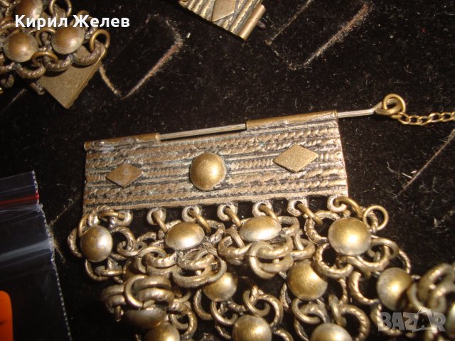 19 Век 2 ПОСРЕБРЕНИ БРОНЗОВИ ВЪЗРОЖДЕНСКИ ЕТНО ГРИВНИ РЪЧНА МАЙСТОРСКА ПЛЕТКА с ЩИФТ за НОСИИ 46827, снимка 16 - Антикварни и старинни предмети - 33215991