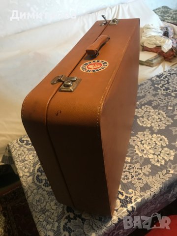 Стар ретро куфар - кожен, снимка 5 - Антикварни и старинни предмети - 44053042