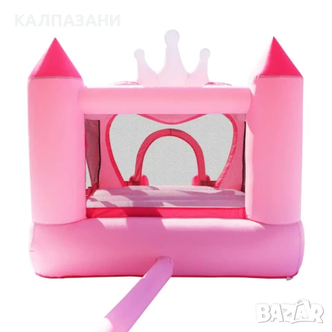 HAPPY HOP Батут замък Princess с пързалка 285x210x220 9773, снимка 2 - Надуваеми играчки - 50446770