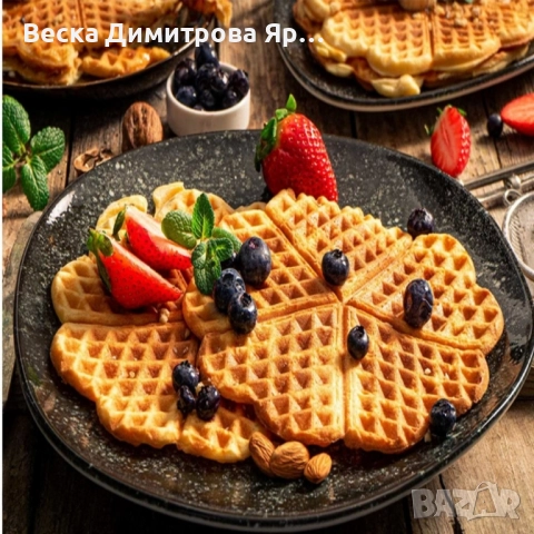 Гофретник с терморегулатор и незалепващи плочи – перфектни гофрети всеки път, снимка 4 - Гофретници - 52490076