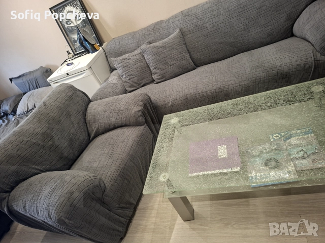 Кожена гарнитура естествена кожа, снимка 4 - Дивани и мека мебел - 45607018