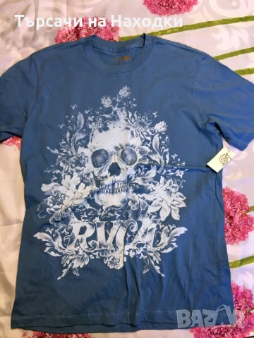 Мъжка тениска RVCA Blue Skull размер М