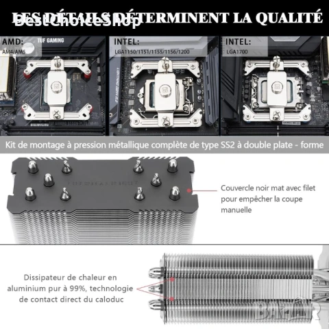 CPU охладител TR Assassin King 120SE ARGB, 5 топлинни тръби, PWM безшумен – За AMD/Intel, снимка 12 - Други - 53115082