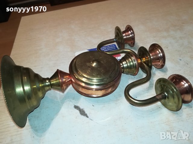 СВЕЩНИК ОТ ФРАНЦИЯ-МЕД МЕСИНГ 0701241940, снимка 10 - Антикварни и старинни предмети - 43700877