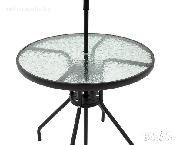  Градински комплект КАМЕЛИЯ маса Ф75, 4 сгъваеми стола и чадър, снимка 7 - Градински мебели, декорация  - 52734410