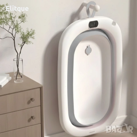 Сгъваема бебешка вана с термометър и възглавница на едро , снимка 7 - Други - 53400719