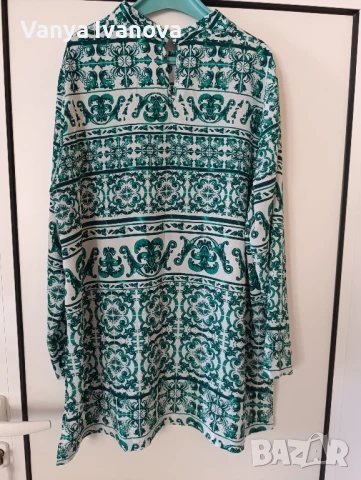 H&M блуза в бяло и зелено ХЛ