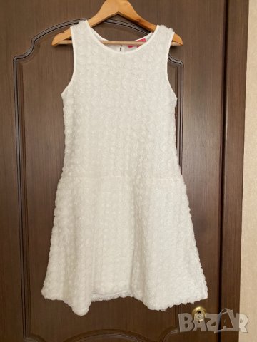 Детска бяла официална лятна маркова Рокля за 10/12г.