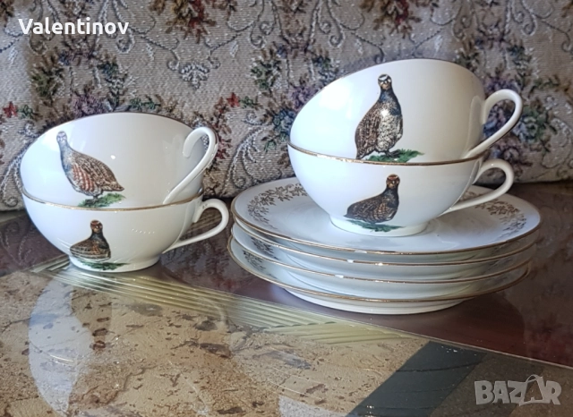 Старинен порцеланов сервиз за кафе- Франция , снимка 6 - Сервизи - 51741500