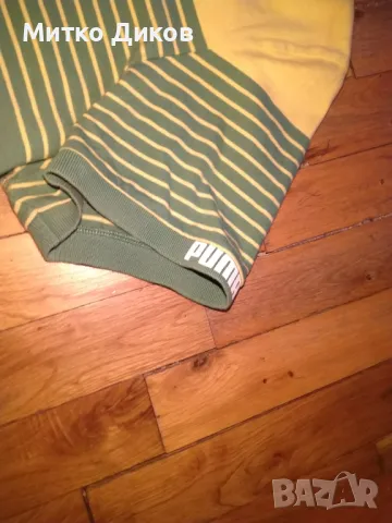 Тениска маркова на Пума зелена реален размер С, снимка 2 - Тениски - 49171839