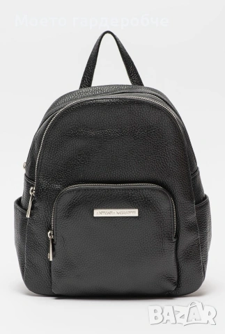 Дамска черна раница естествена кожа, снимка 3 - Раници - 53097243