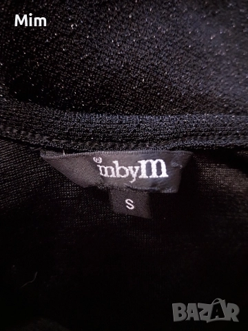 mbym S Черна еластична рокля с гол гръб с брокат , снимка 7 - Рокли - 52475107