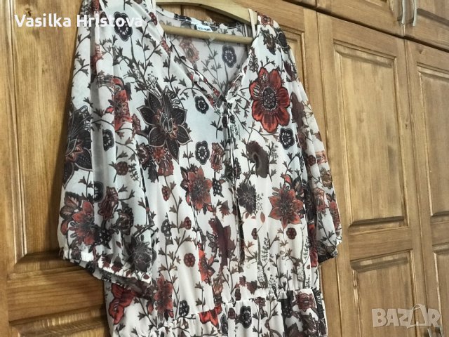 Нова лятна рокля, има голяма еластичност, размер XXL-XXXL, етикета е премахнат, не е носена, снимка 4 - Рокли - 40574099