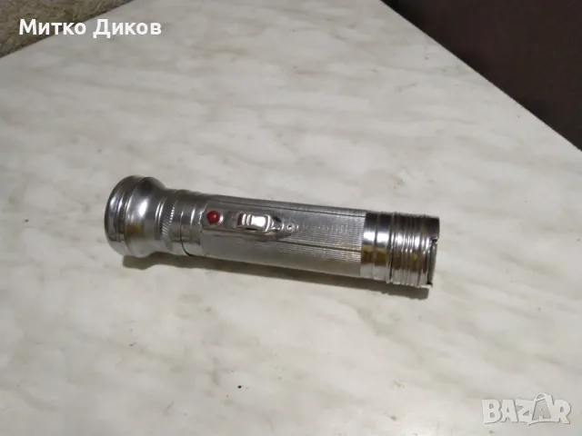Фенер 2 голями батерии свети метален фи-30мм Н-230мм, снимка 6 - Други - 48596044
