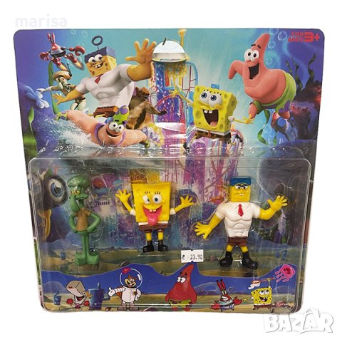 Фигурки Spongebob, топери за торта Спончбоб, 3 броя 381045, снимка 2 - Фигурки - 43911584