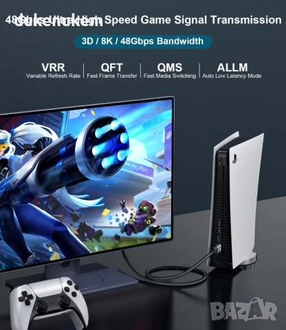 HDMI 2.1 кабел 10K / 8K, 48Gbps – 3 м, Ultra High Speed, снимка 5 - Мрежови адаптери - 53032592