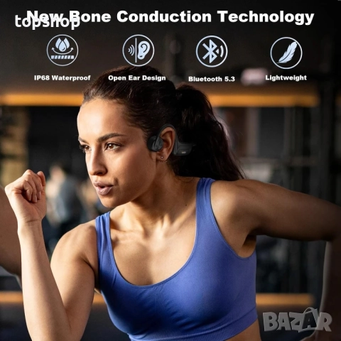 НОВИ слушалки Wantek с костна проводимост - 32GB памет за възпроизвеждане на MP3, водоустойчиви IP68, снимка 6 - Bluetooth слушалки - 51636453