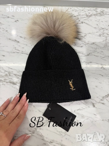 YSL шапка с много голям пух, снимка 5 - Шапки - 53217333