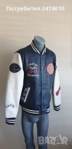 Schott NYC Teddy Avec Badges Leather Jacket Mens Size L  НОВО! ОРИГИНАЛ! Ест. кожа!, снимка 7 - Якета - 51801091