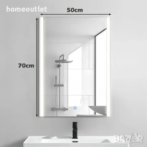 LED огледало за баня WFSF-BC-0338WH, снимка 5 - Огледала - 49288591