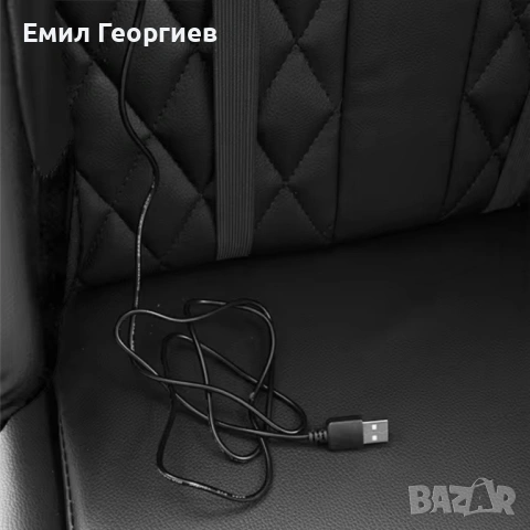 Геймърски стол с прибираща се подложка за крака и функция за масаж - черен, снимка 13 - Столове за офис - 53238212