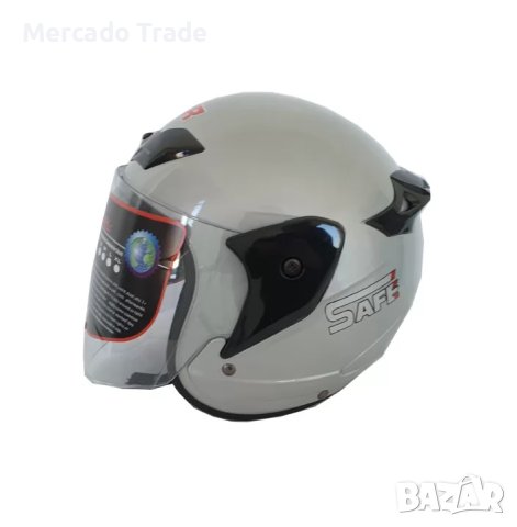 Каска за мотор Mercado Trade, 2405, Сив, снимка 2 - Аксесоари и консумативи - 40410329