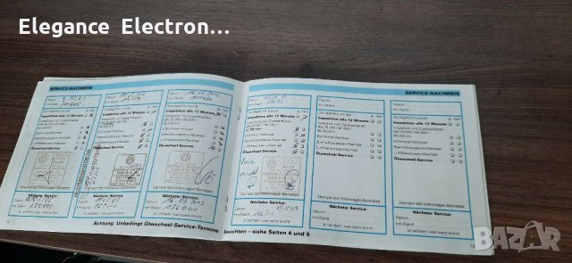 Сервизна книжка Vw Golf mk3, снимка 7 - Аксесоари и консумативи - 32270371