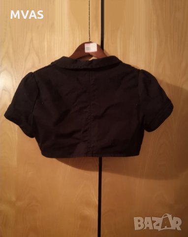 Дънково H&M черно болеро/наметка за рокля S 36, снимка 2 - Корсети, бюстиета, топове - 33350413