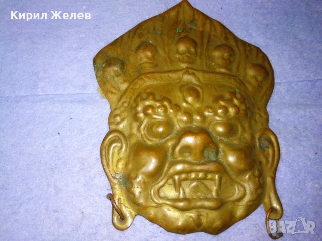 СТАРА ТРАДИЦИОННА АЗИАТСКА ЕТНОГРАФСКА МЕДНА МАСКА ПАНО за СТЕНА КОЛЕКЦИЯ МАЙСТОРСКА ИЗРАБОТКА 41314, снимка 11 - Колекции - 43738815
