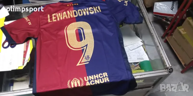 тениска Барселона нова Левандовски М,Л размер спортно трико материя, снимка 3 - Тениски - 49977547