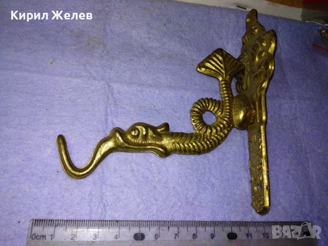 Стара ФИГУРАЛНА БРОНЗОВА РЕТРО ЗАКАЧАЛКА За ПОРТМАНТО / СТЕНА - МИТИЧНО АЗИАТСКО ЧУДОВИЩЕ 41404, снимка 7 - Антикварни и старинни предмети - 43888731