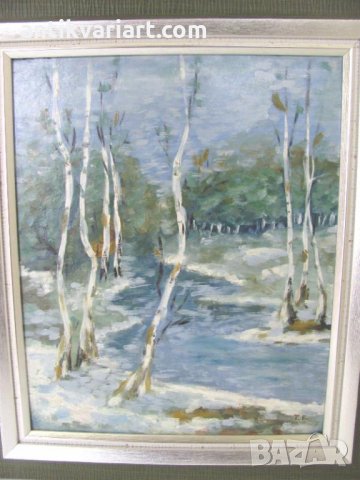 Картина масло,фазер, подписана, снимка 2 - Картини - 26255926