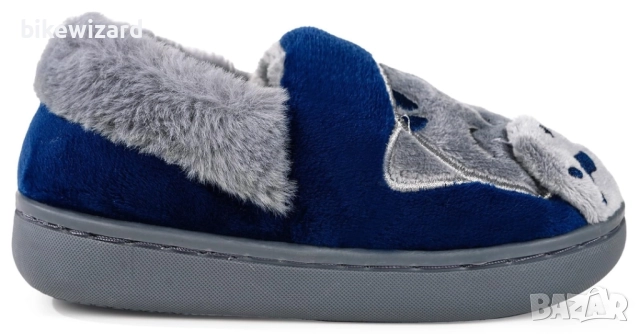 KVbabby Детски плюшени памучни пантофи Зимни Сини EU28/29 НОВИ, снимка 4 - Детски пантофи - 52641780