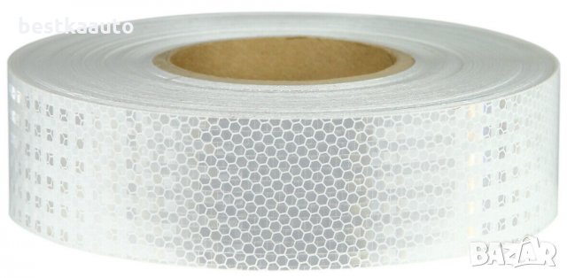 Тиксо 3D ефект светлоотразителна лента 50м х 5см. червена, жълта и бяла, снимка 2 - Аксесоари и консумативи - 27895078