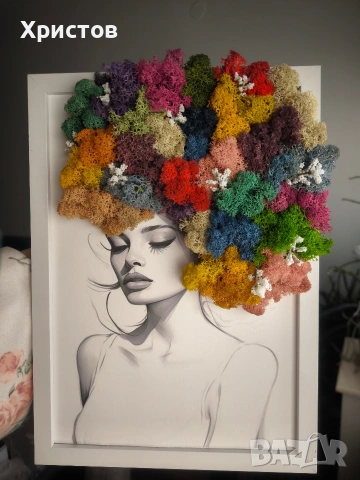 Картини и декорации със Скандинавски мъх, снимка 6 - Декорация за дома - 42057514