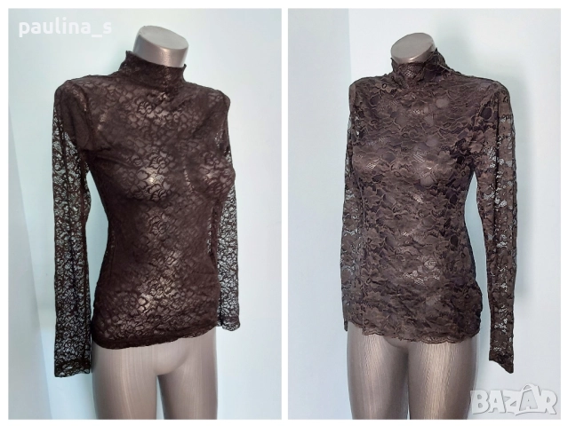 Два различни броя / Дантелена еластична блуза "Neo noir" и "LMTD" / дантела, лукс категория 