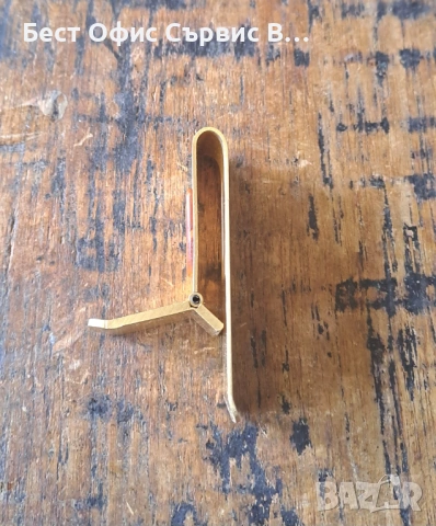 щипка за пари Ronson позлатена матова с ахат масивна, снимка 8 - Други - 53407665