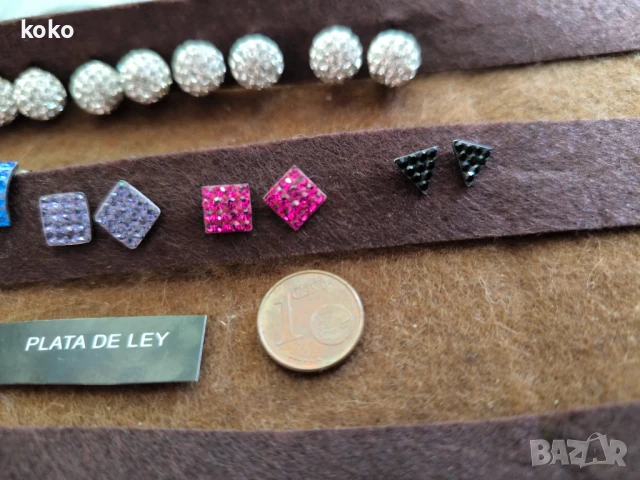 Сребърни обици нови, снимка 2 - Обеци - 50841964