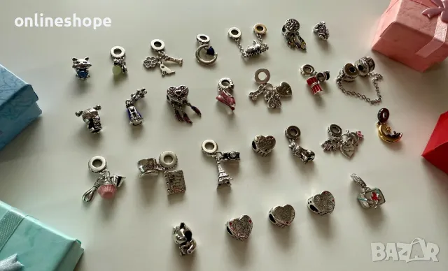 Талисмани с ПОКРИТИЕ ОТ СРЕБРО 925 за гривни , снимка 2 - Други - 49308830