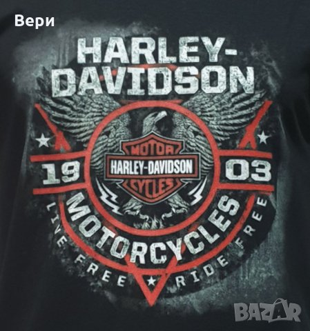 Нова мъжка тениска с дигитален печат MOTOR HARLEY DAVIDSON, мотори, снимка 3 - Тениски - 28933590