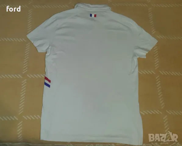Бяла Поло тениска Le Coq Sportif, снимка 5 - Тениски - 47598058
