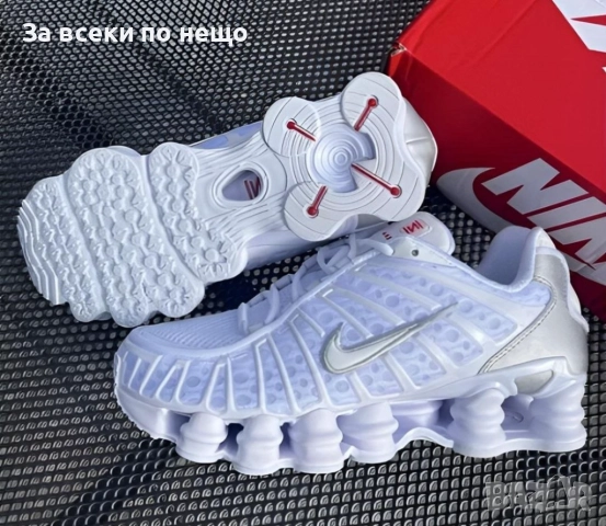 Nike shox tl white Унисекс👟Дамски Маратонки С Кутия👟Мъжки Спортни Обувки Код S58, снимка 2 - Маратонки - 52408646