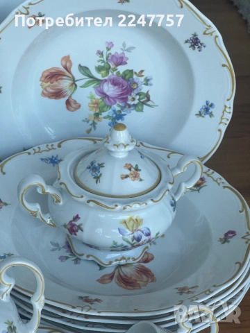 Сервиз за хранене и чай порцелан Weimar Katharina , снимка 8 - Антикварни и старинни предмети - 53430206